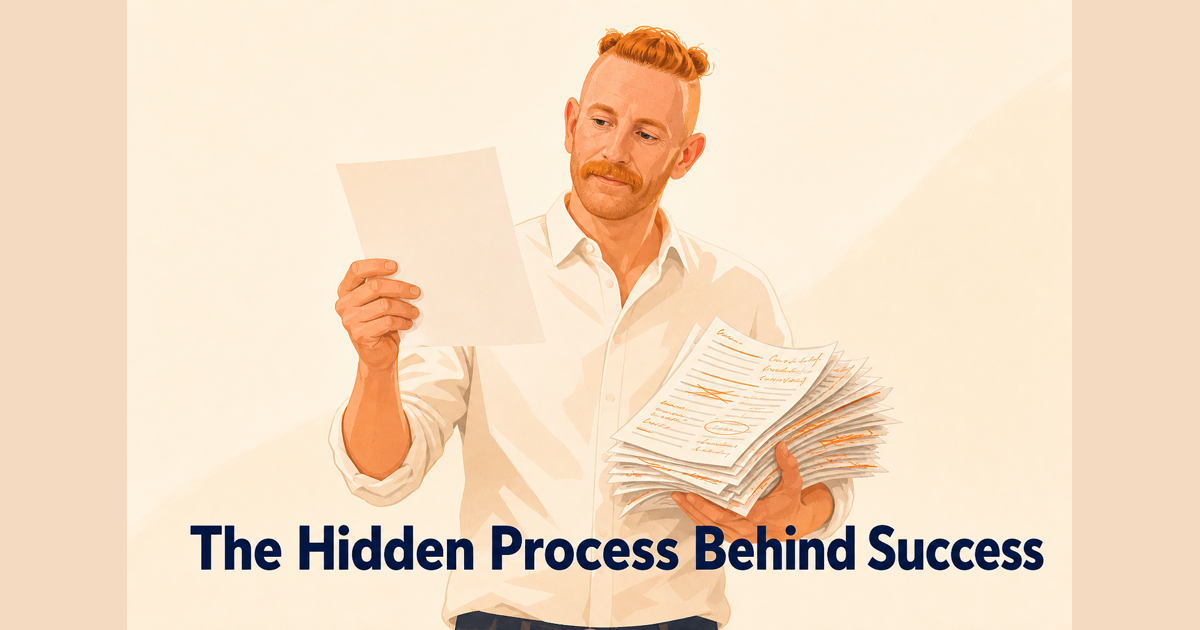 So much of the process behind successful work is…