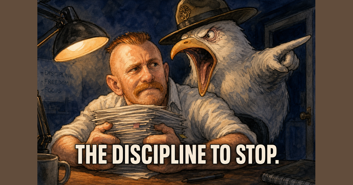 It often takes more discipline to stop working than…